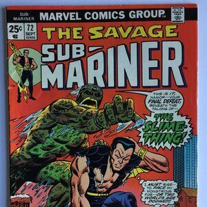 Sub-Mariner #72 (Jan 1971, Marvel) Hidden DC and Marvel crossover! Final Issue.